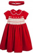 Christmas smocked dress